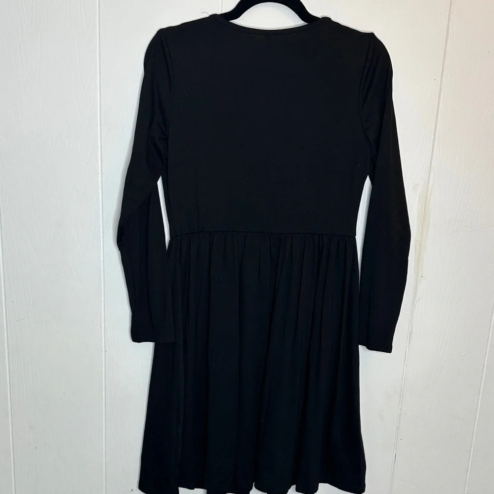 Source Unknown casual Black Buttoned Dress